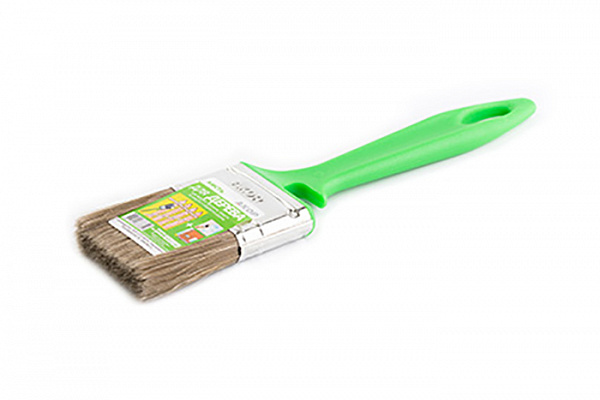 Кисть плоская 50мм х 12мм смешанная щетина пласт. ручка АКОР "Работы по дереву"