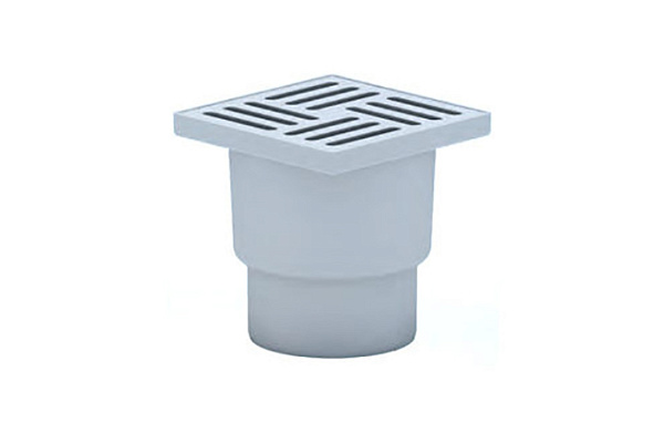 Трап канализационный 110 150х150мм вертикальный с решеткой из пластика (ТА1210)