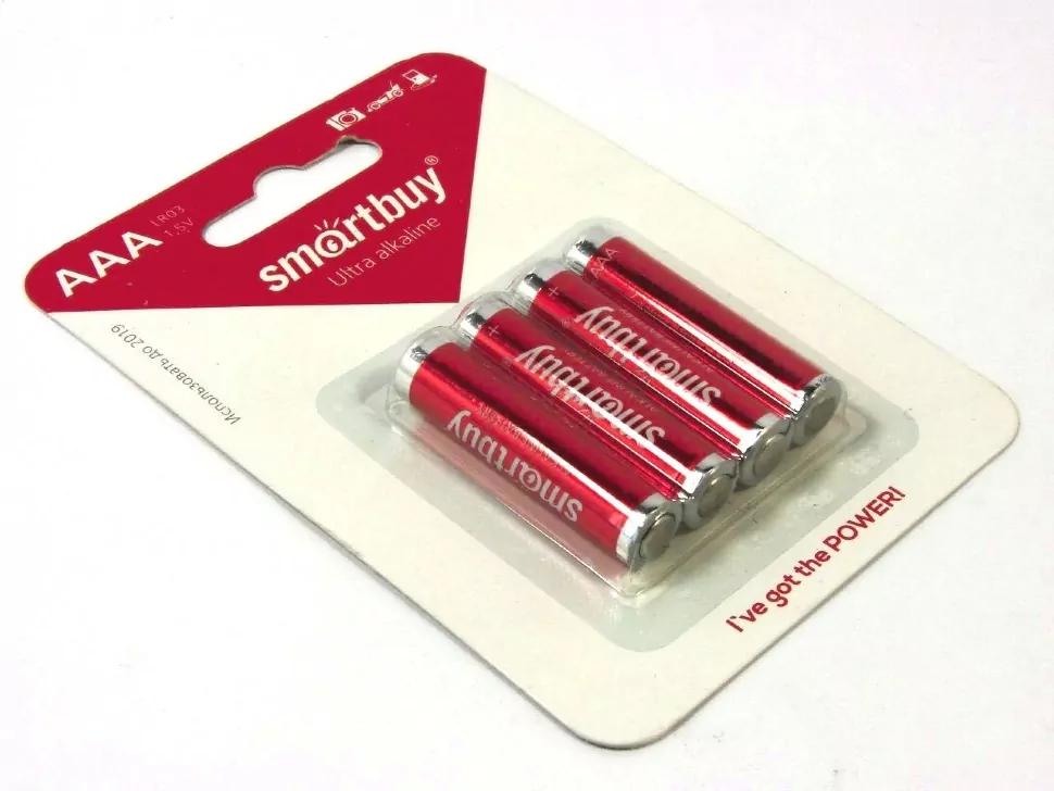 Батарейка Смартбай (Smartbuy) LR03/4В (мизинчиковые) 1упак/4шт SBBA-3А04В (7536)