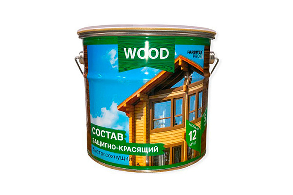 Фарбитекс Профи Вуд орегон 2,43кг/2,7л состав защитно-красящий для древесины быстросохнущий