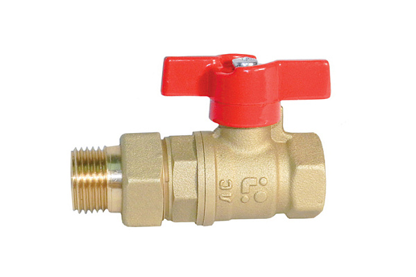 Кран шаровой для воды 1/2" ВР-НР бабочка (г/ш) ДУ15 РУ40 БАЗ американка Россия