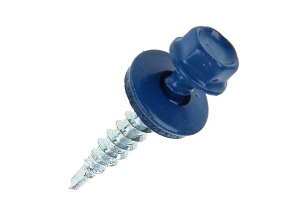 Саморез кров. 4,8х38 по металлу (синий) 5005