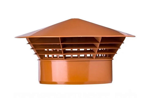 Крышка РР 110мм для вентиляции зонт оранжевый