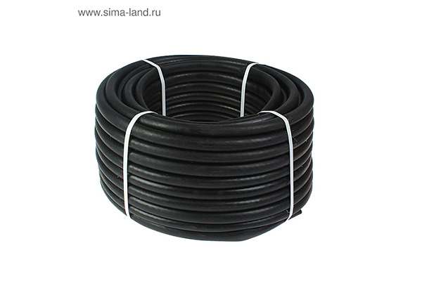 Шланг поливочный d16мм 50м резиновый черный "Удачный"