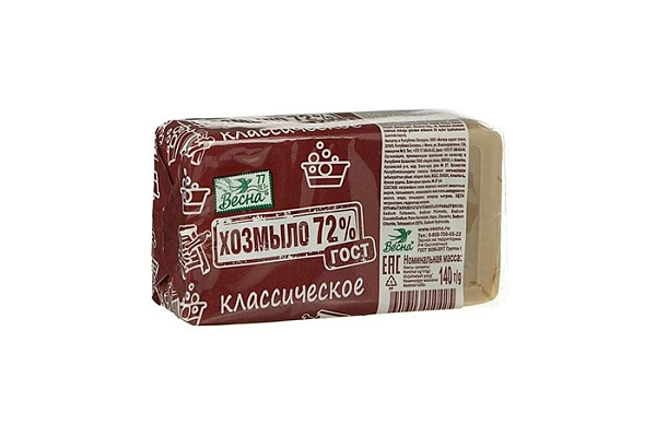 Мыло туалетное 140г  хозяйственное классическое Весна (425)