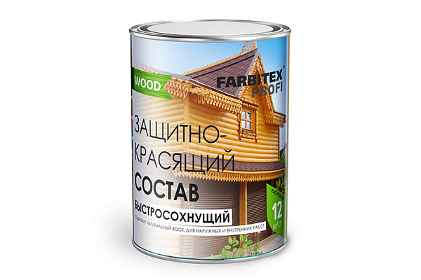 Фарбитекс Профи Вуд тик 0,68кг/0,75л состав защитно-красящий для древесины быстросохнущий