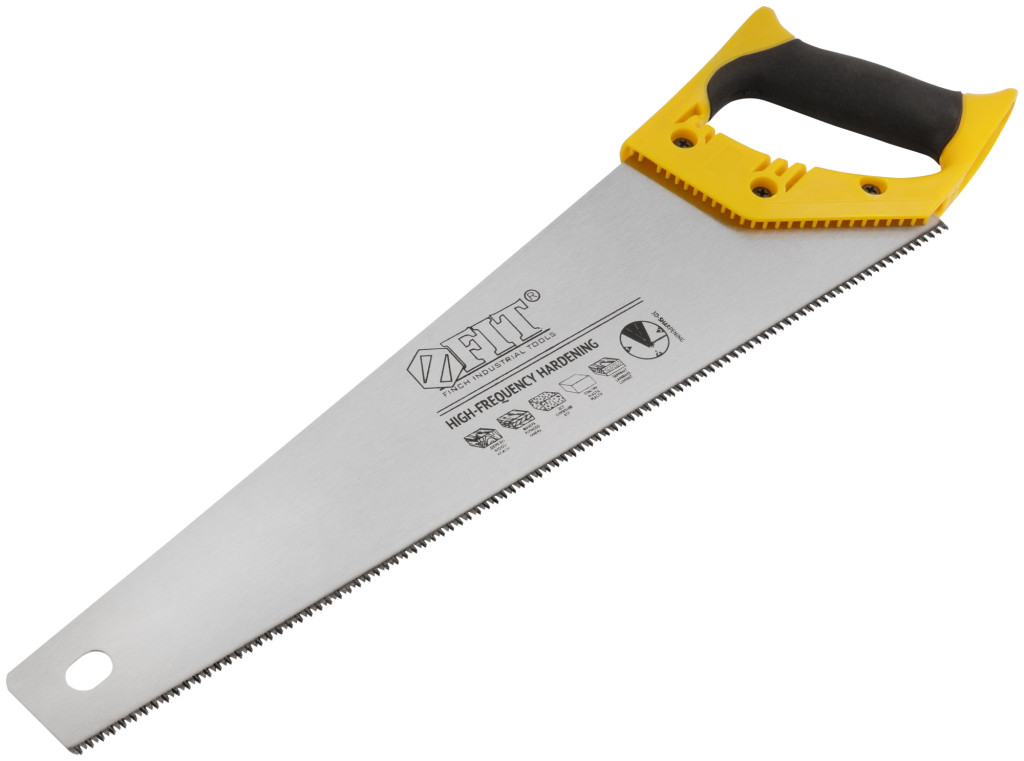 Ножовка по дереву 400мм 3D-заточка каленая мелкий зуб 13 TPI, пласт. прорезин. ручка Профи (40474)