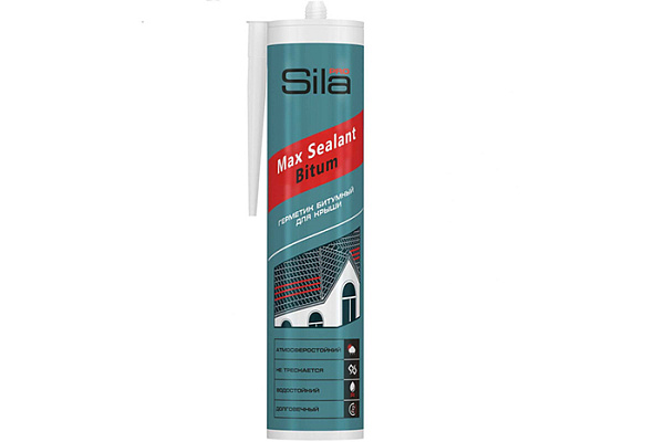 Герметик битумный черный для крыши Сила Про Макс (Sila Pro Max Sealant) 280мл (8270)