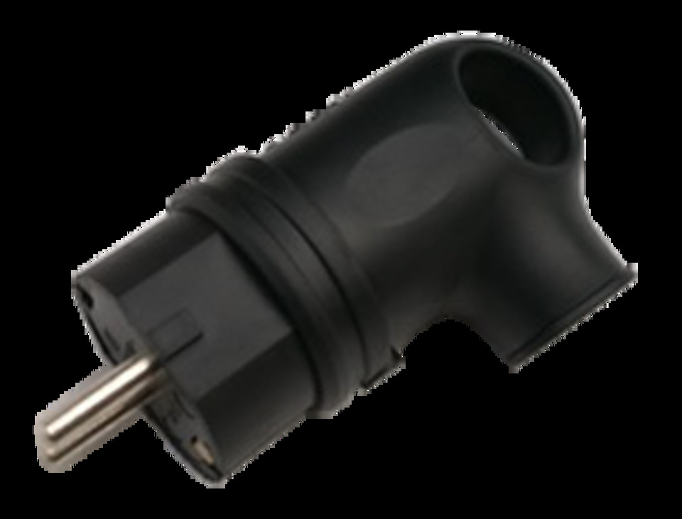 Вилка угловая каучук с з/с 16А IP44 черная Ин Хом (IN HOME) 9220 (229)