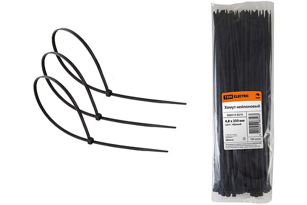 Хомут 4,8х350мм нейлон (100шт) черные 0515-0219