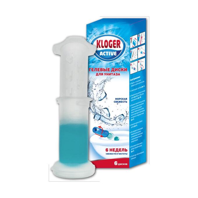 Средство чистящее для унитазов пистолет с гелевыми дисками Морская свежесть