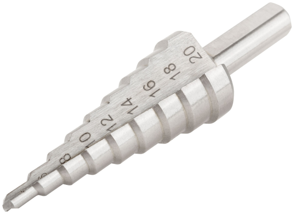 Сверло по металлу ступенчатое 4-20мм HSS (Р6М5) 9 ступеней 36395