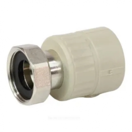 Муфта PPR с накидной гайкой 25x1/2'' серая 10139225Г (американка)