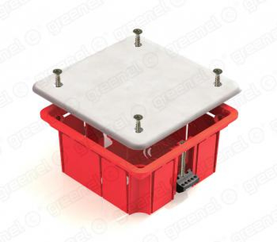 Короб распределительный 92х92х45мм СП в ГВЛ с пласт. лапками Greenel GE 41022