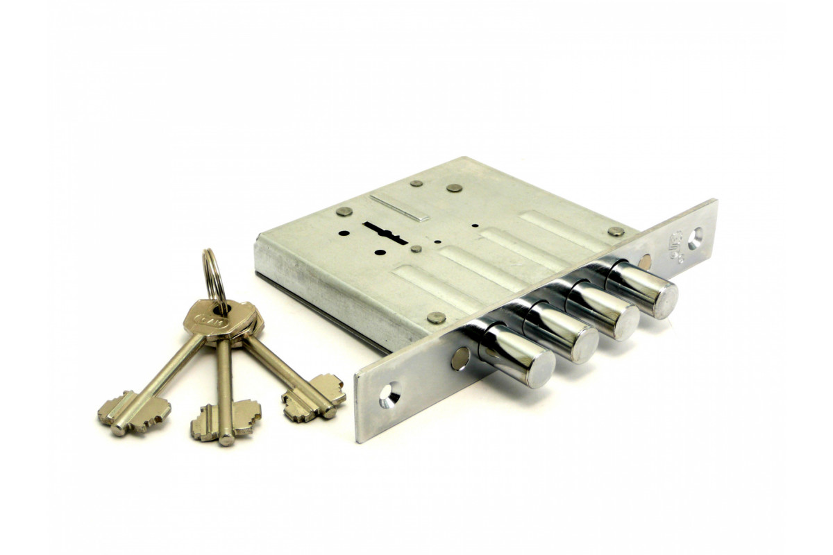 Замок врезной 3В-8М/13  4 ригеля 3 кл   081000