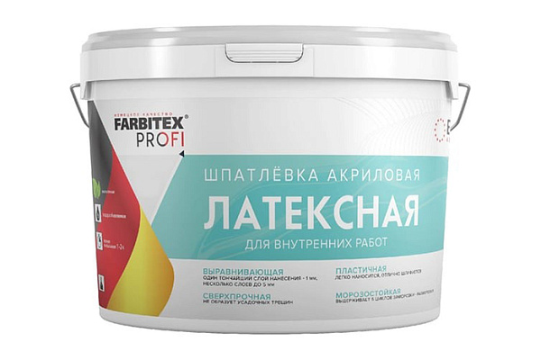 Шпатлевка латексная акриловая 1,5кг Фарбитекс Профи (Farbitex Profi)