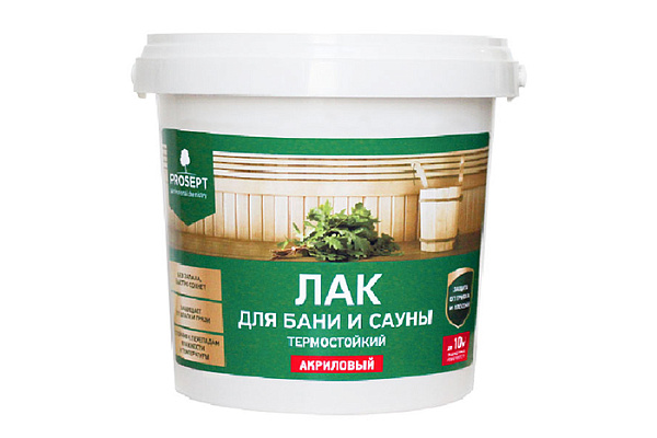 Лак Просепт 0,9л для бани и сауны термостойкий 054-09