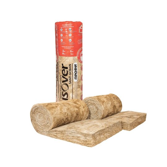 Утеплитель Изовер Профи Твин 4100х(2х610)х50/Е/К (10м2; 0,5м3) красный рулон