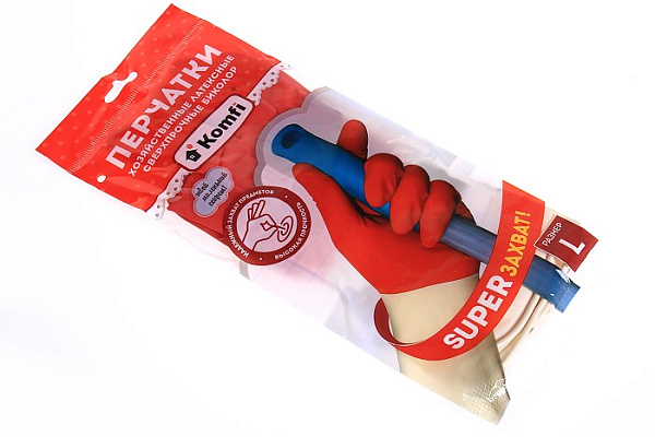 Перчатки латексные L хозяйственные (135)