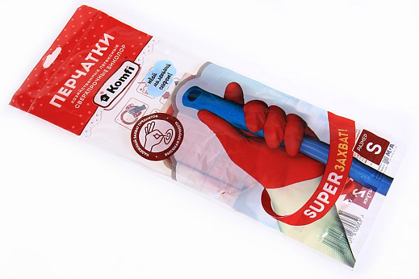 Перчатки латексные S хозяйственные (855)