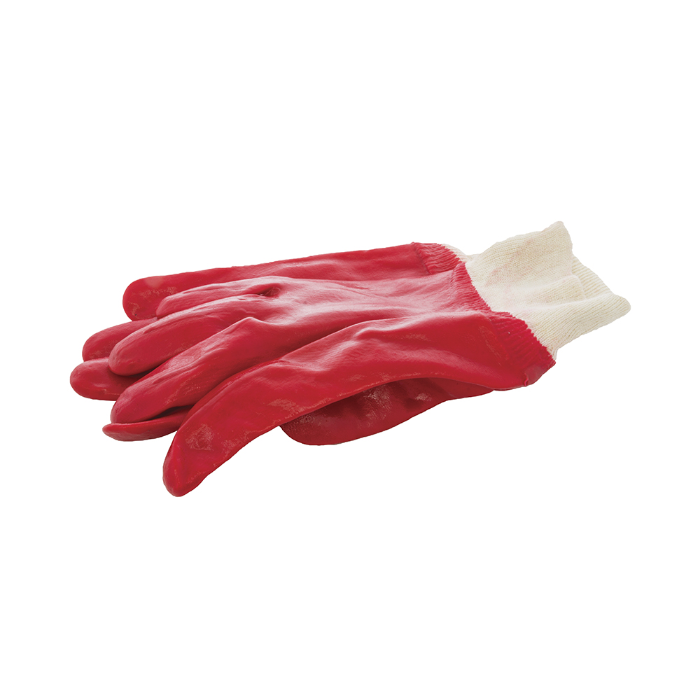 Перчатки маслобензостойкие (ГРАНАТ (красные) с полным обливом, трикотажная манжета)