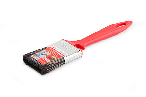 Кисть плоская 25мм натурал. щетина пласт. ручка АКОР водные краски