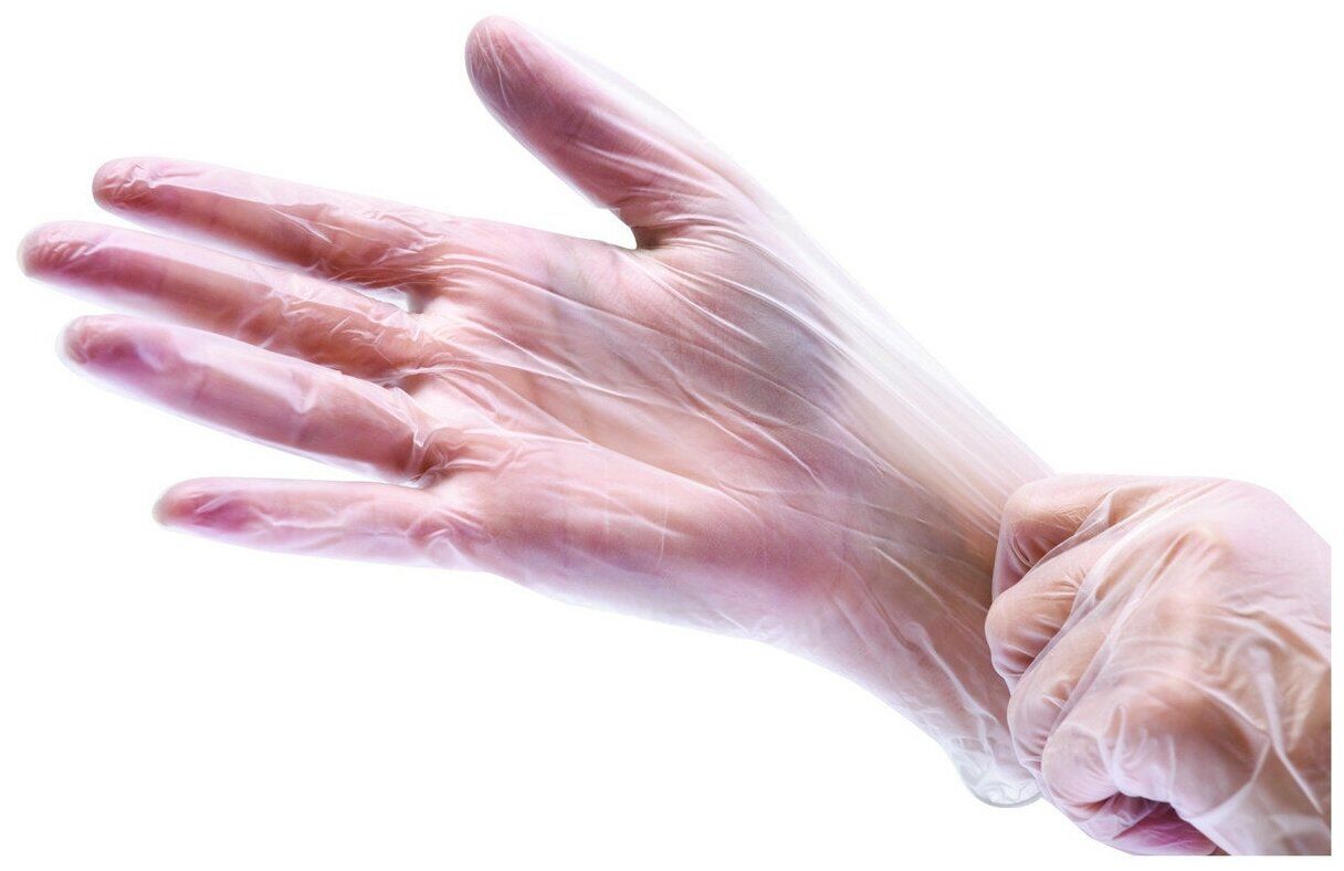 Перчатки виниловые S