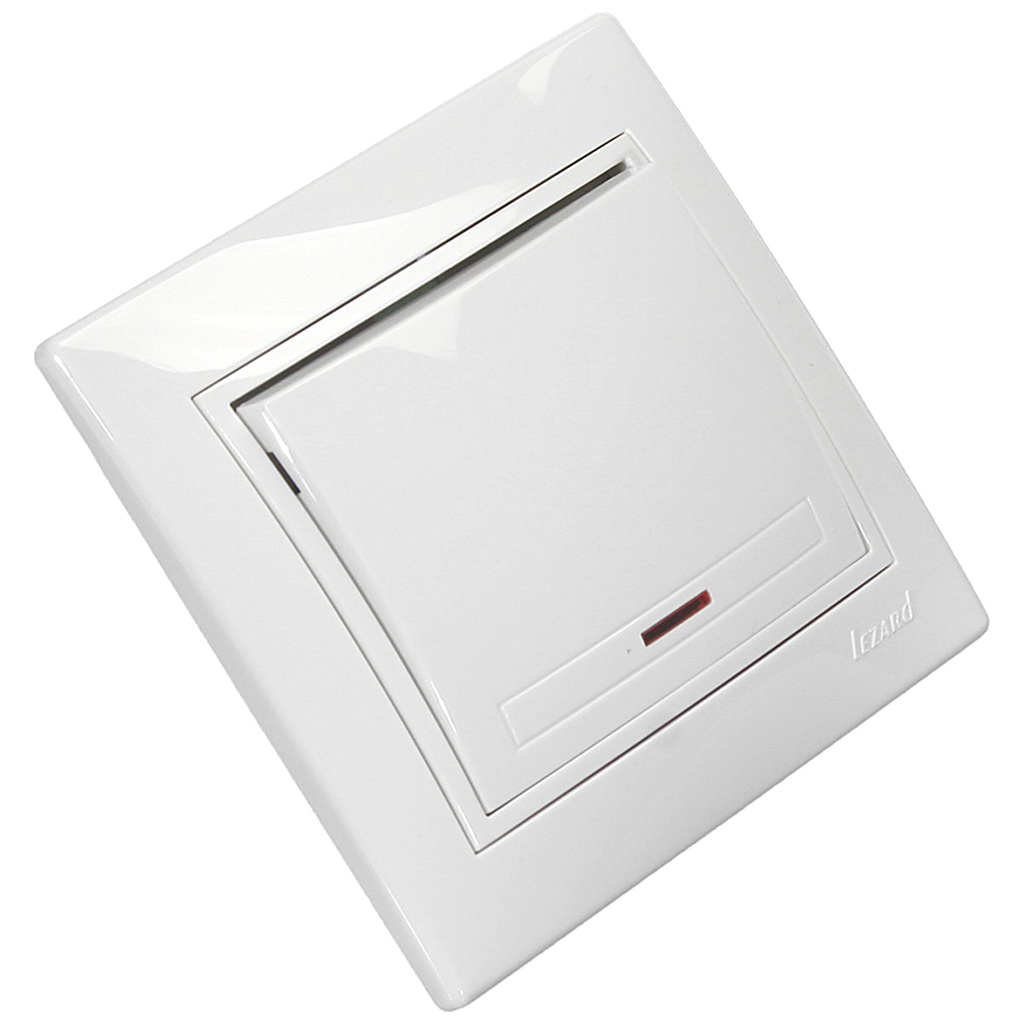 Выключатель 1-кл Lezard MIRA СП белый 701-0202-111