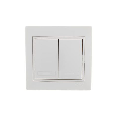 Выключатель 2-кл Lezard NATA белый керамика 710-0200-101