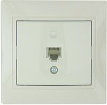Розетка компьютерная Lezard MIRA кремовая 701-0303-139