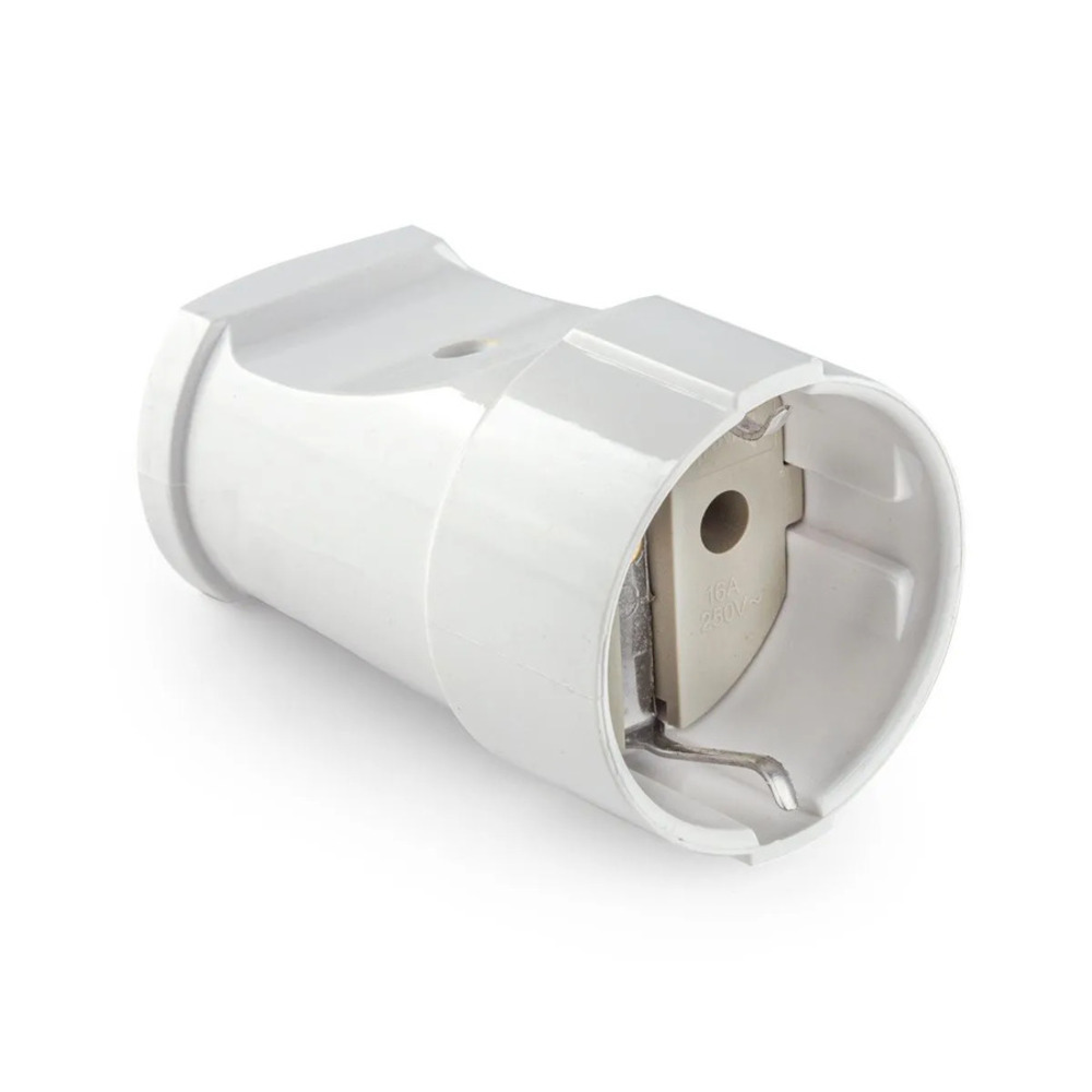Штепсельное гнездо Universal с/з белое А102 16А 250В