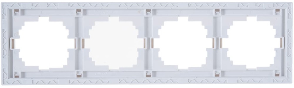 Рамка 4местная Lezard MIRA Горизонт белая 701-0202-149