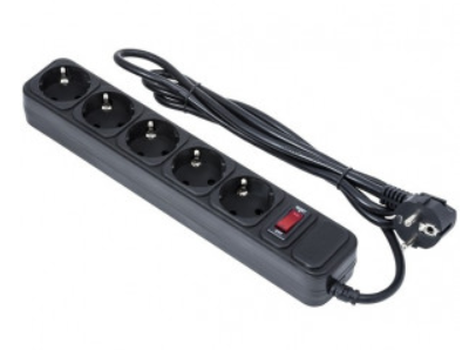 Сетевой фильтр 5гн с/з 3м черный ПВС 3х0,75 арт. 1336