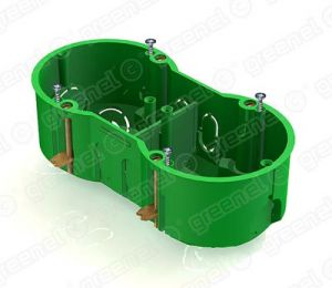 Подрозетник для ГВЛ 141х70х45мм черный GE40023