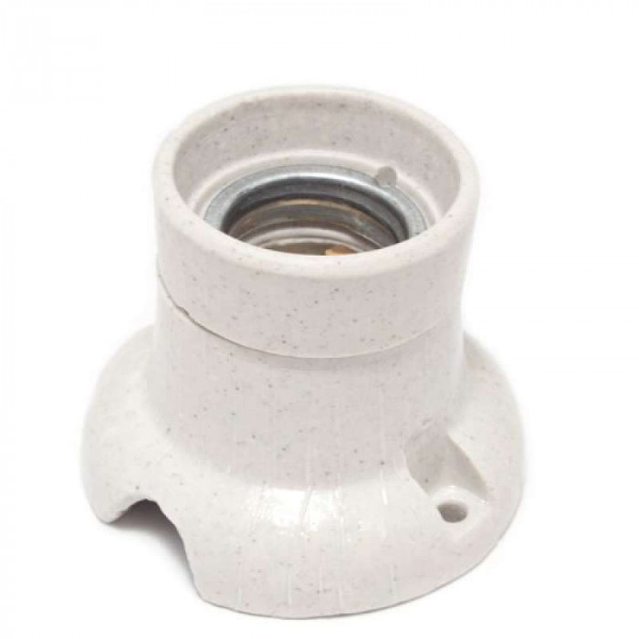 Патрон Е27 потолочный с юбкой керамика