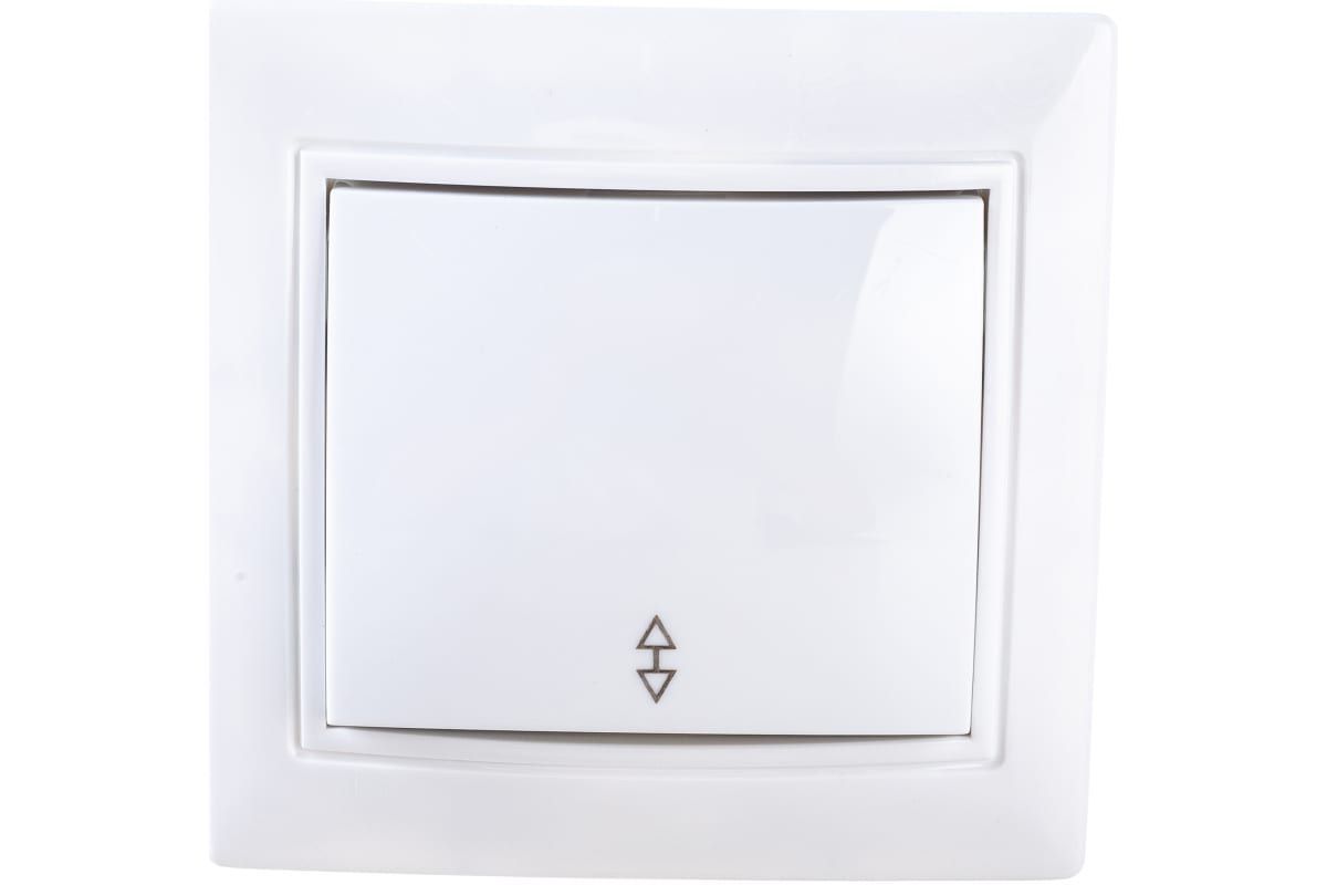 Выключатель 1-кл Lezard MIRA проходной белый 701-0202-105