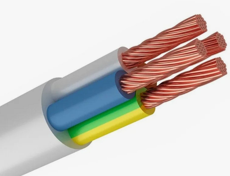 Провод ПВС 4х1,5мм медный белый ТУ