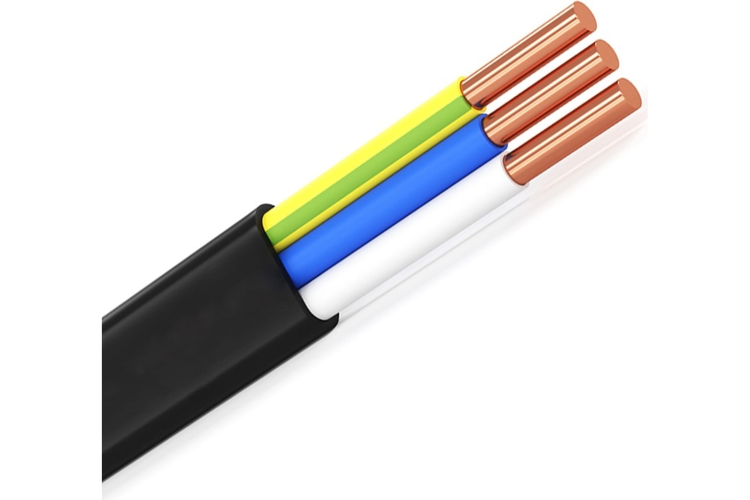 Кабель ВВГ ПНГ 3х6мм черный