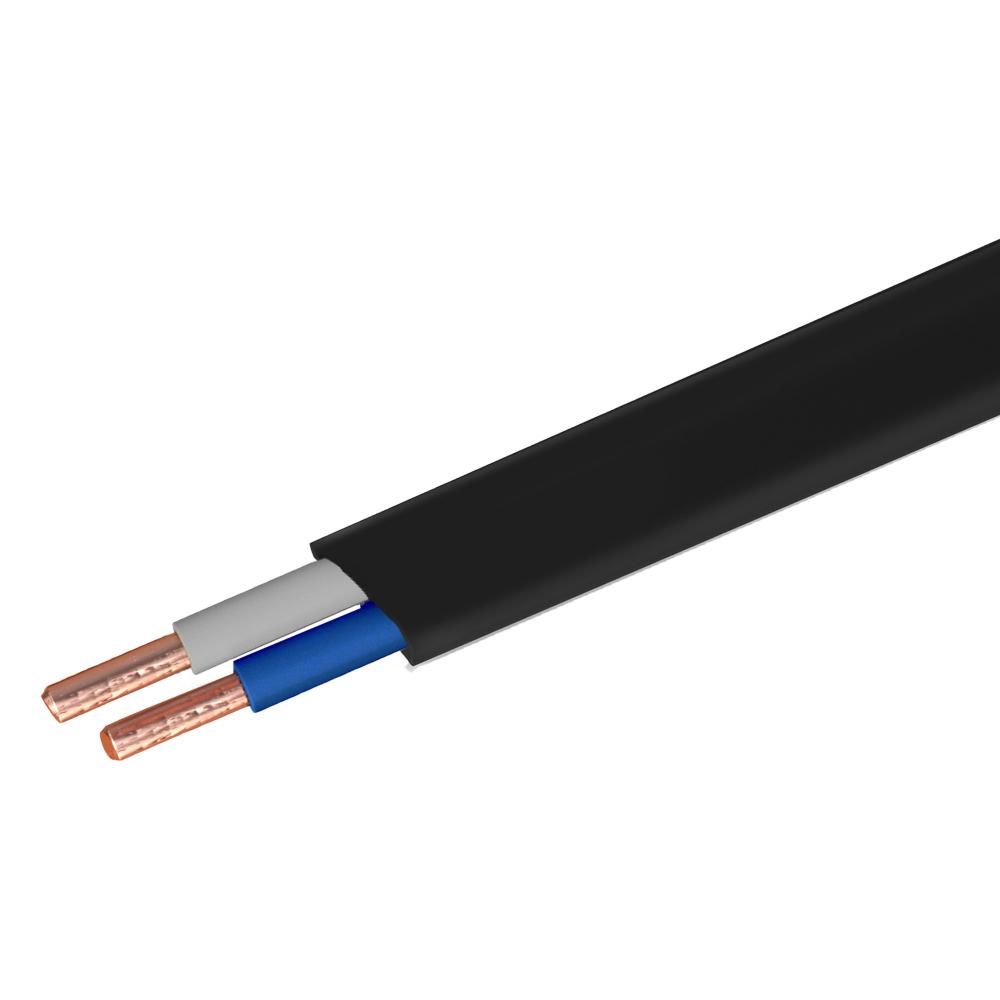 Кабель ВВГ ПНГ 2х2,5мм черный плоский