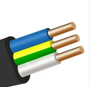 Кабель ВВГ ПНГ 3х1,5мм черный плоский