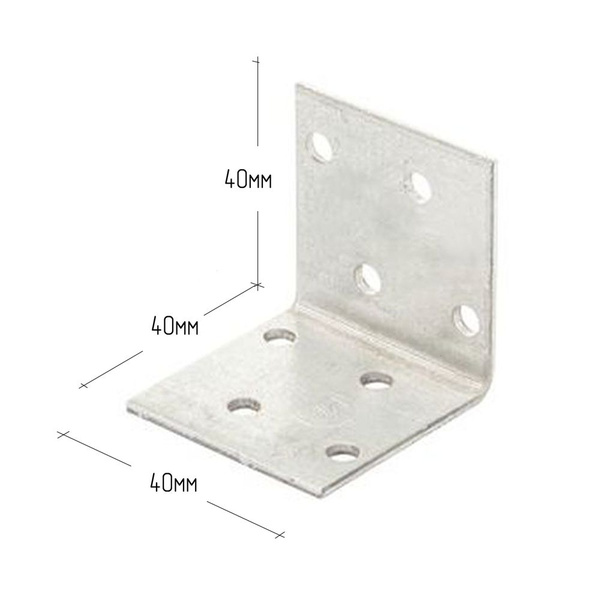 Уголок крепежный равносторонний KUR 40х40х40