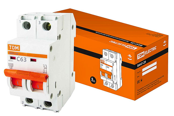 Авт. выкл. ВА47-29 2Р С63 TDM