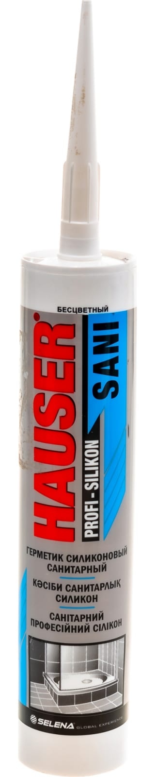 Герметик силиконовый санитарный прозрачный 260мл Hauser Sani
