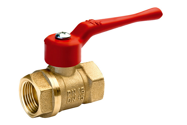 Кран шаровой для воды 3/4" ВР-ВР рычаг (г/г) ДУ20 латунный КНР (11Б27п1) - фото 1
