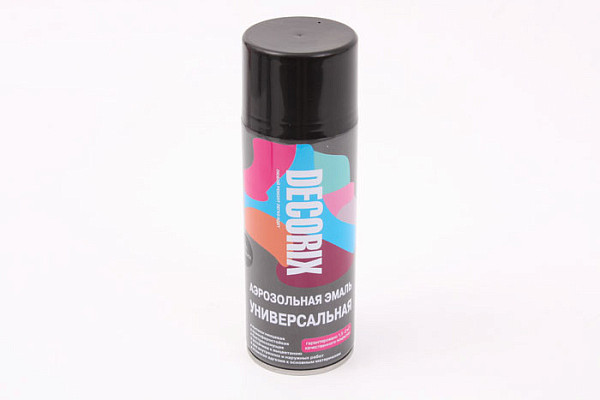 Эмаль черная глянцевая DECORIX 520мл 0101-01-DX акриловая