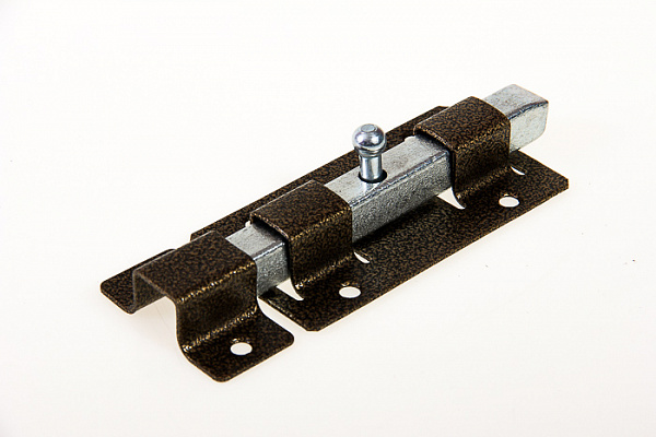 Задвижка дверная ЗД-06 квадратная бронза КУНГУР