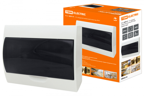 Бокс ЩРН-П-12 IP40 TDM пластик SQ0901-0004