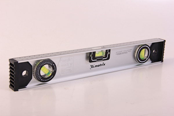 Уровень 400мм рельсовый 3 глазка 1 поворотный алюм. Matrix (34020)