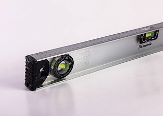 Уровень 600мм рельсовый 3 глазка 1 поворотный алюм. Matrix (34023)