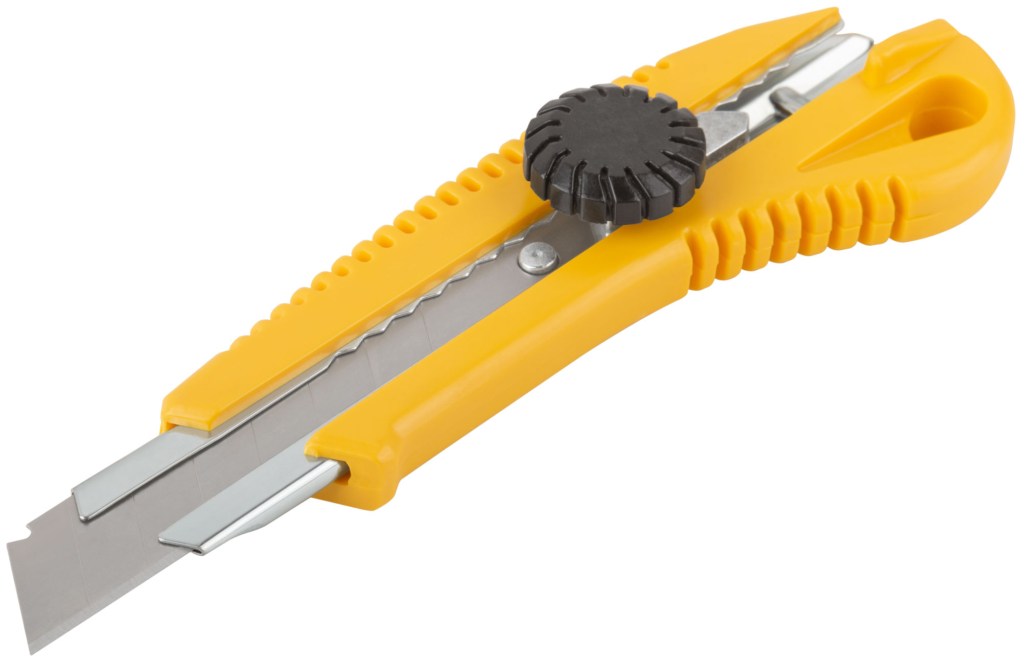 Нож строительный 18мм усиленный пластиковый, вращ. прижим ФИТ (Fit)